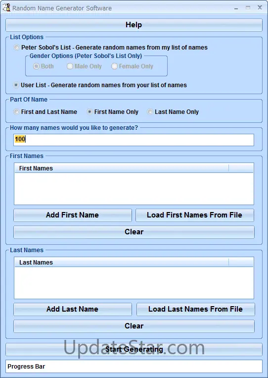 Random Name Generator Software 7.0
