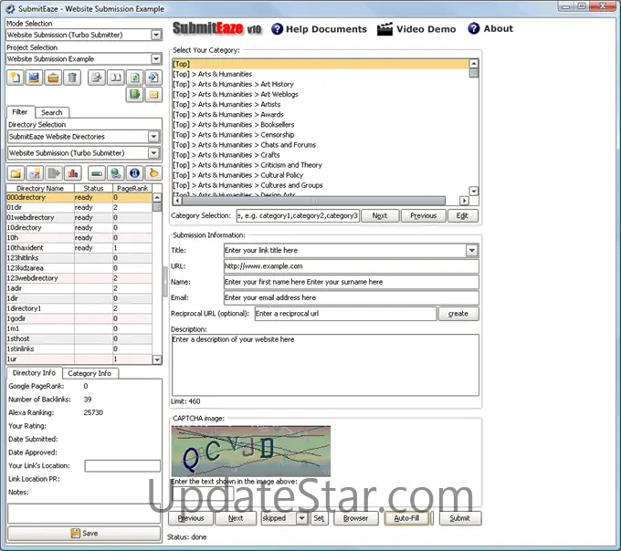 SubmitEaze - Directory Submisison Software 10.0