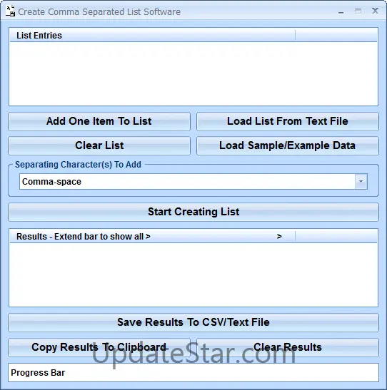 Create Comma Separated List Software 7.0