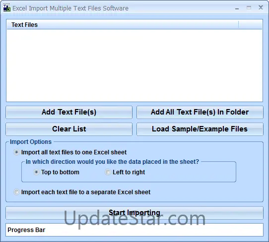 Excel Import Multiple Text Files Software 7.0