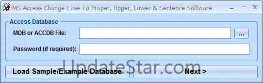 MS Access Change Case to Proper, Upper & Lower Software 7.0