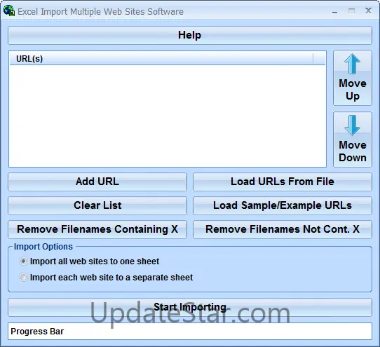 Excel Import Multiple Web Sites Software