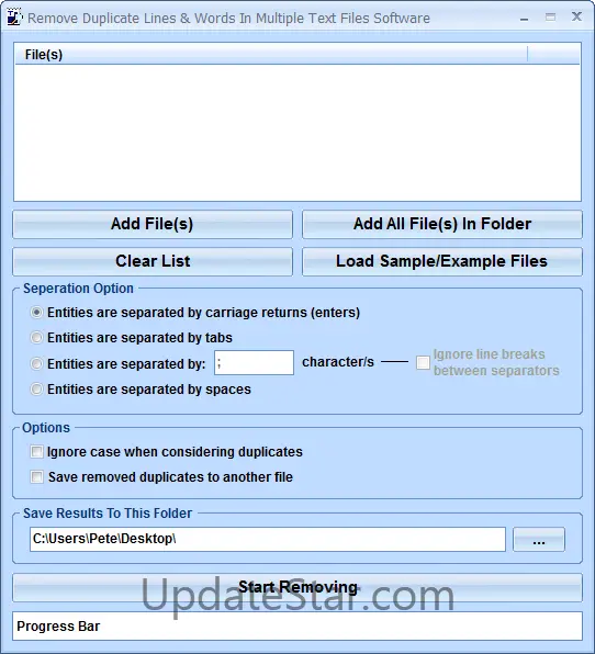 Remove (Delete) Duplicate Lines & Words in Text Files Software 7.0