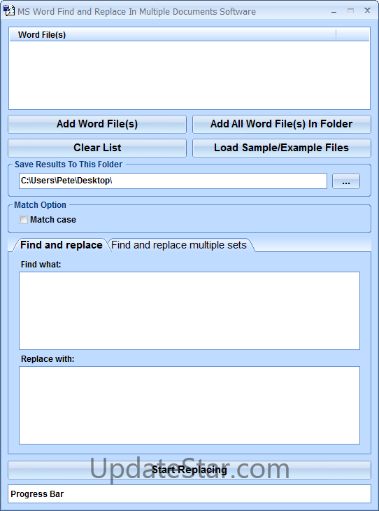 MS Word Find and Replace In Multiple Documents Software 7.0