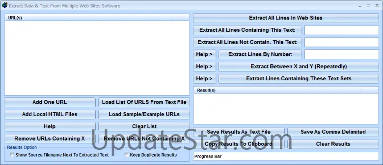 Extract Data & Text From Multiple Web Sites Software 7.0