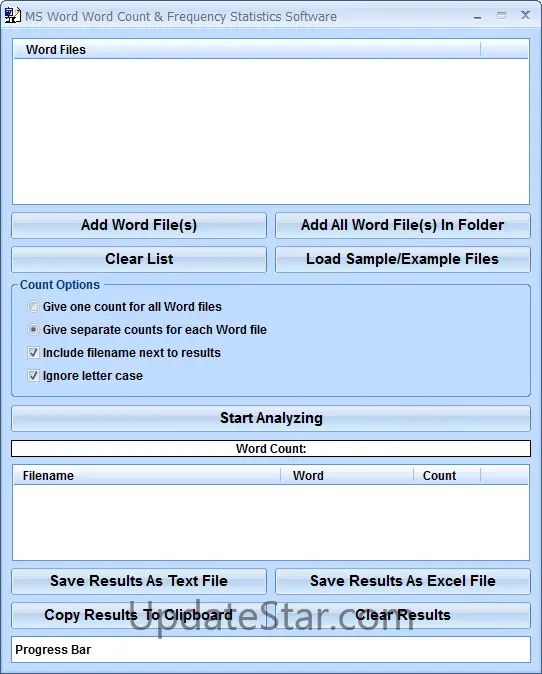 MS Word Word Count & Frequency Statistics Software 7.0