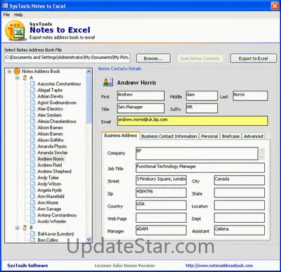 Convert Notes to Excel 5.5