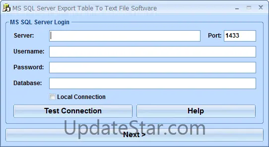 MS SQL Server Export Table To Text File Software 7.0