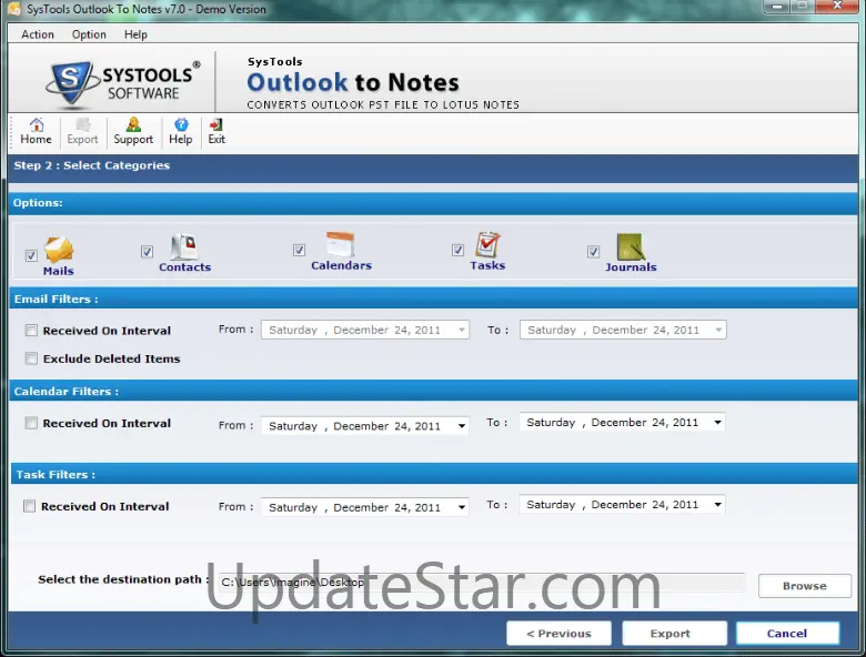 Move Outlook to Notes 7.0