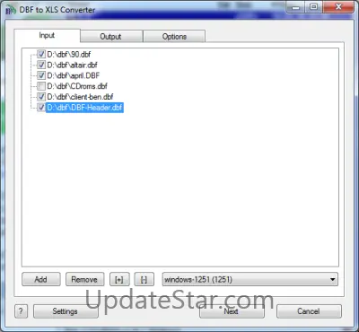 DBF to XLS (Excel) 3.20