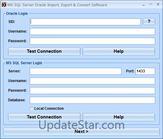 MS SQL Server Oracle Import, Export & Convert Software 7.0