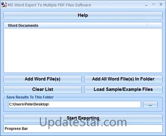 MS Word Export To Multiple PDF Files Software 7.0