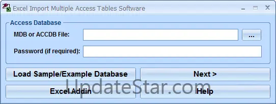 Excel Import Multiple Access Tables Software 7.0