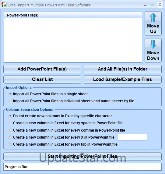 Excel Import Multiple PowerPoint Files Software 7.0