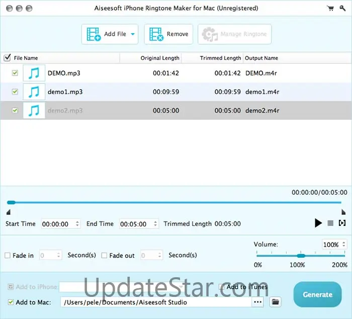 Aiseesoft iPhone Ringtone Maker for Mac 7.1.10