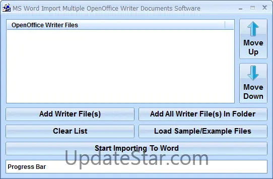 MS Word Import Multiple OpenOffice Writer Documents Software 7.0