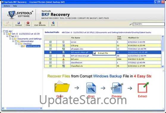 Restore BKF File 6.0