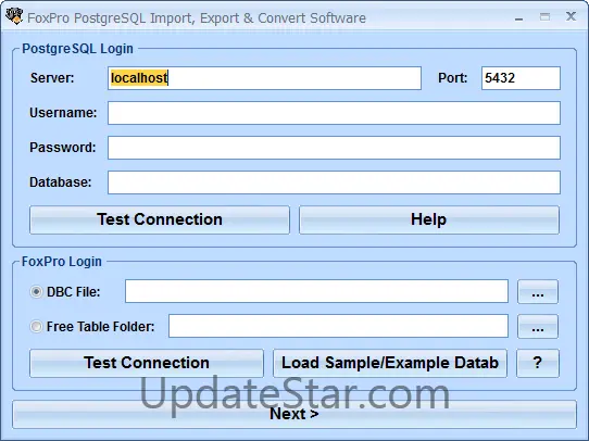 FoxPro PostgreSQL Import, Export & Convert Software 7.0