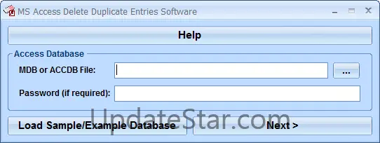 MS Access Delete (Remove) Duplicate Entries Software 7.0