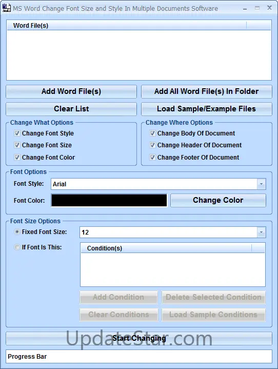 MS Word Change Font In Multiple Documents Software 7.0
