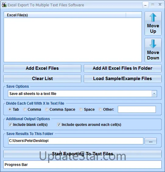 Excel Export To Text Files Software 7.0