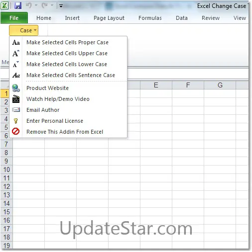 Excel Change Case to Proper, Upper & Lower Software 7.0