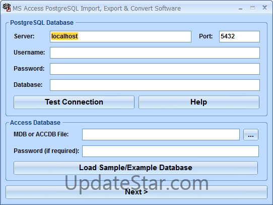 MS Access PostgreSQL Import, Export & Convert Software 7.0