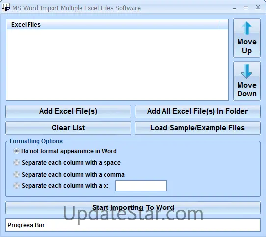 MS Word Import Multiple Excel Files Software 7.0