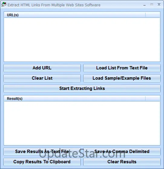 Extract HTML Links From Multiple Web Sites Software 7.0