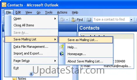 Save Mailing List 1.2