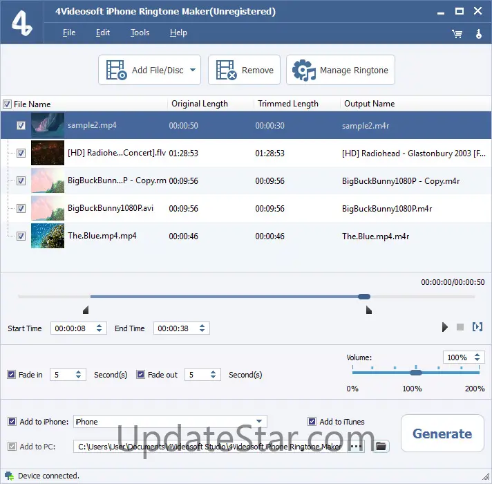 4Videosoft iPhone Ringtone Maker 7.0.26