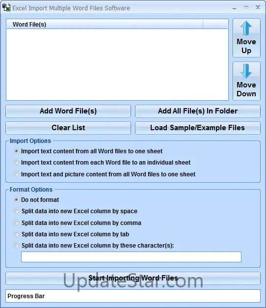 Excel Import Multiple Word Files Software 7.0