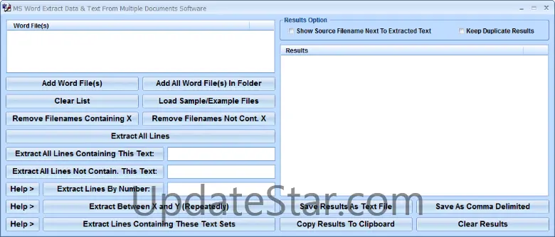 MS Word Extract Data & Text In Multiple Documents Software 7.0