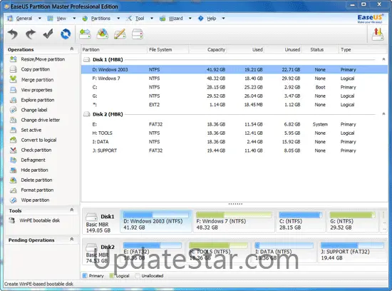 EASEUS Partition Master Professional Edition 17.6