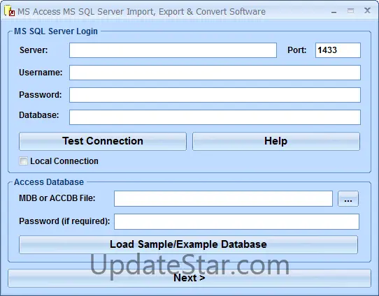 MS Access MS SQL Server Import, Export & Convert Software 7.0