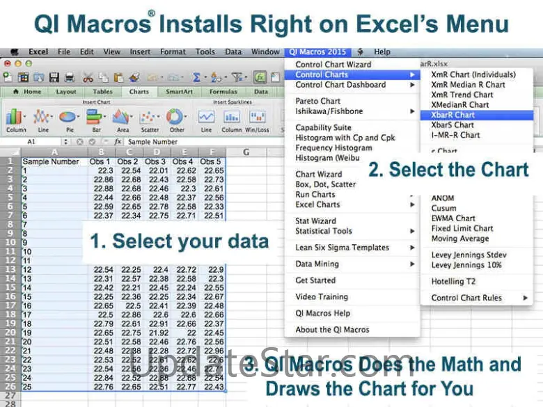 QI Macros SPC Software for Mac