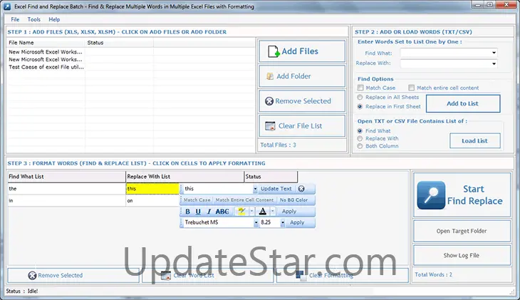 Find & Replace Batch for Excel 1.5.2