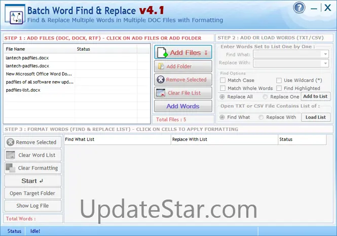 Batch Word Find & Replace 4.1