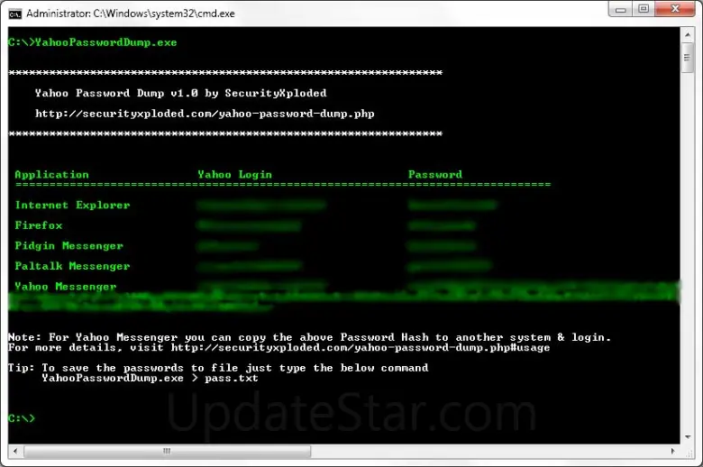 Password Dump for Yahoo 4.5
