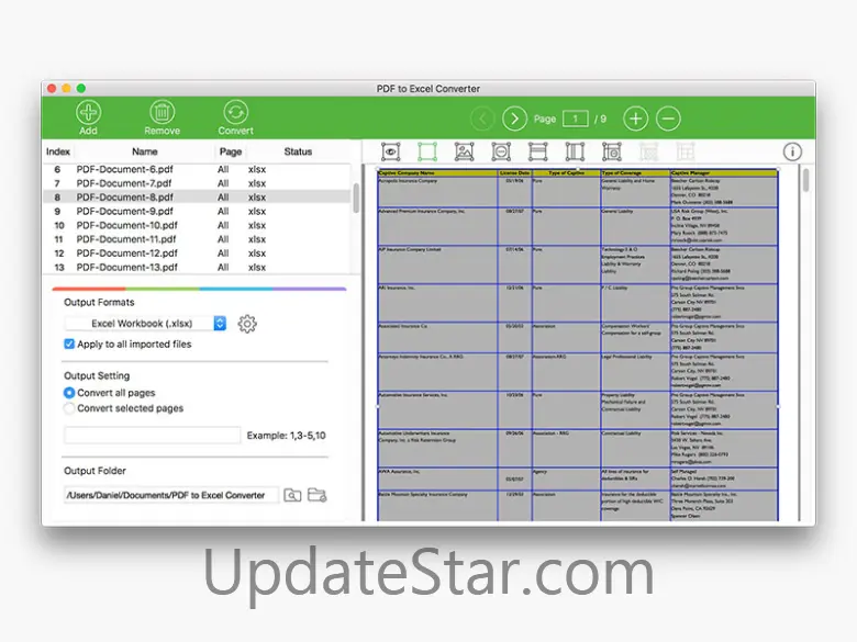 PDF to Excel Converter for Mac 6.0