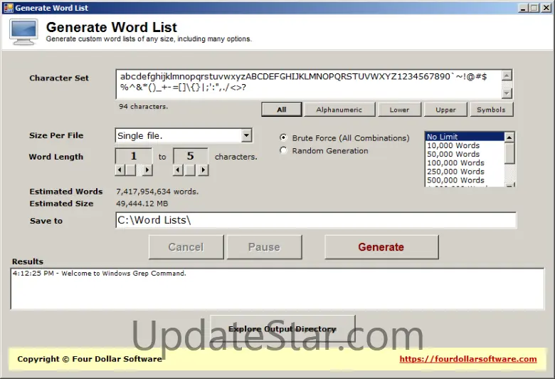 Generate Word List 1.0