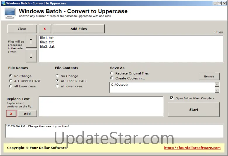 Batch Convert to Uppercase for Windows 1.0