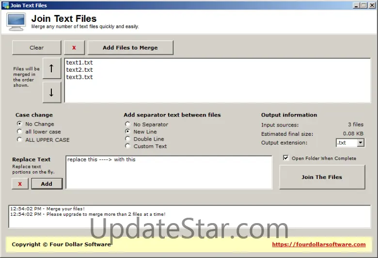 Join Text Files 1.0