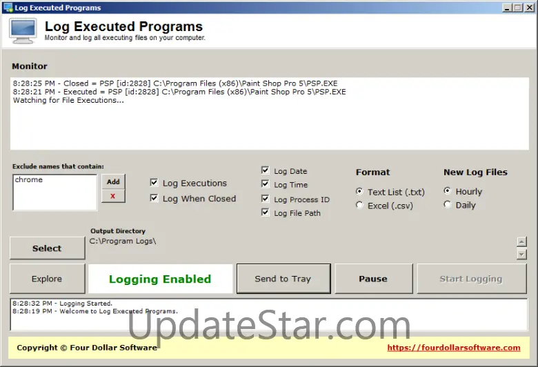 Log Executed Programs 1.0