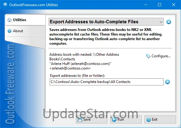 Export Addresses to Auto-Complete Files 4.20