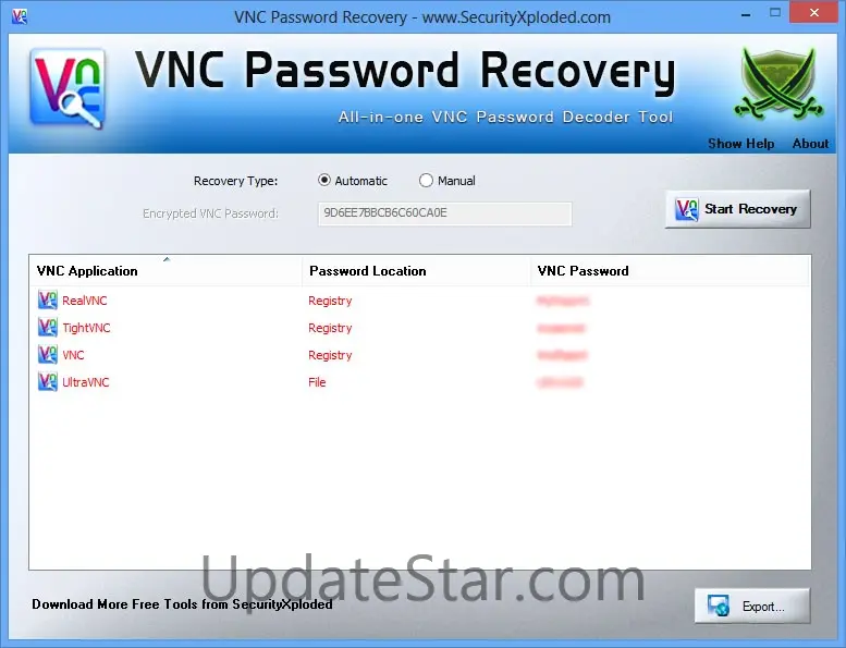 VNC Password Recovery 4.0