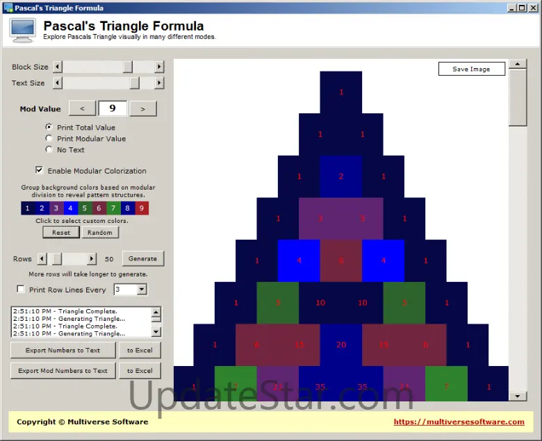 Pascal's Triangle Formula 1.0