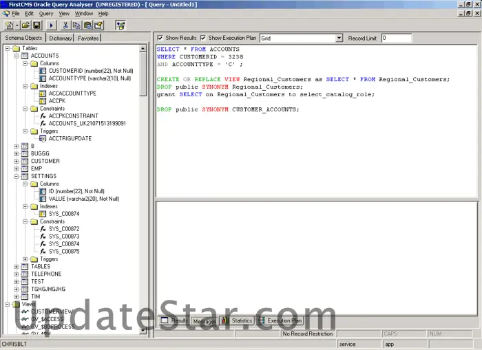 Oracle Query Analyser 2.0.3