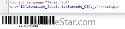 Code39 HTML5 JavaScript Generator 18.3
