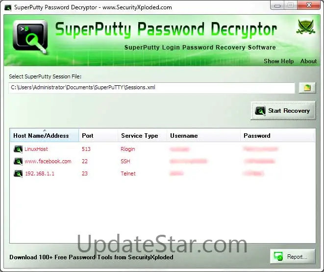 Password Decryptor for SuperPutty 3.0